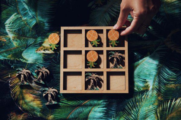 Tic tac toe and other island-inspired games and puzzles. Locally made in Hawaii.