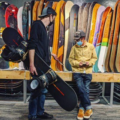 Great selection of snowboards