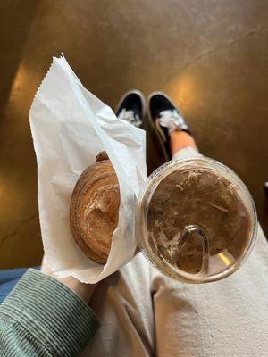 Churro croissant & abuelita cold brew