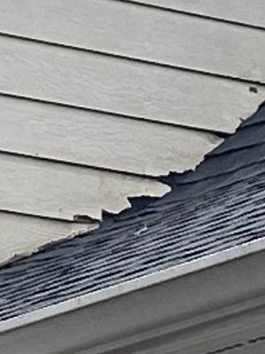 I was told this damage happened because our home built in the 90s was not up to code therefore water was absorbed into the hearty plank.