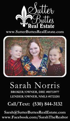 2020 Business Card - Sarah Norris