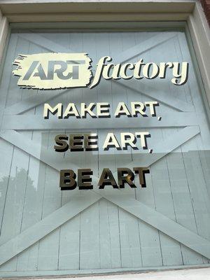 Window on the building- make art, see art, be art