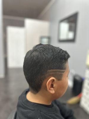 male hair cut .