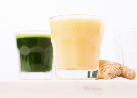 Ginger and Wheatgrass Shots