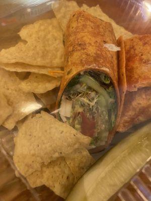 Veggie sun dried tomato wrap that comes with tortillas.