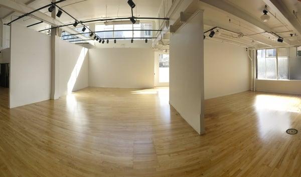 The empty gallery and store