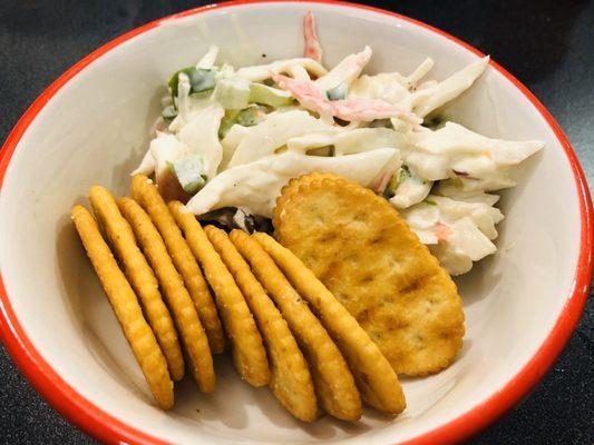 We love the crab salad on the bar!