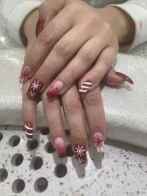 I love my beautiful nails getting ready for the holiday and thank you so much. I appreciate it