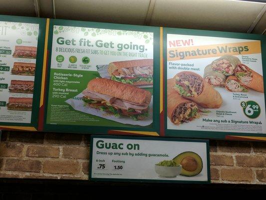 Wraps and Fit sandwich options