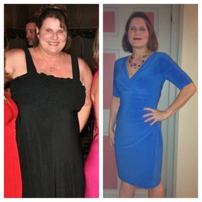 Before and After. Clients lose 2-3 lbs per week.