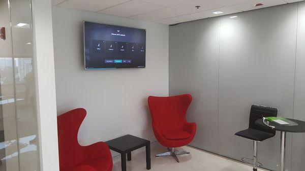 Waiting room tv installation