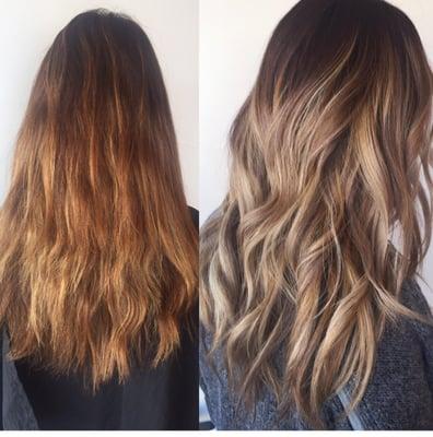 My favorite Major Color Correction Overhaul! You want Victoria secret color & waves?! You got it! @hairbyaimeechristine