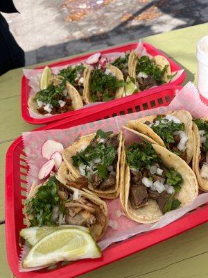 Assortment of tacos