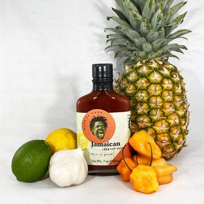 Jamaican Jerk style hot sauce that'll leave you wanting more.