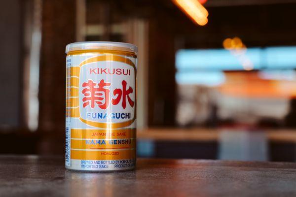 Kikusui "Yellow Can" Funaguchi Nama 200ml | Rich sake with mellow honey tones, SMV -2