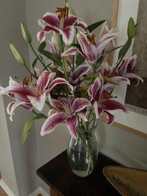 The Grand Finale! Beautiful lilies left blooming.