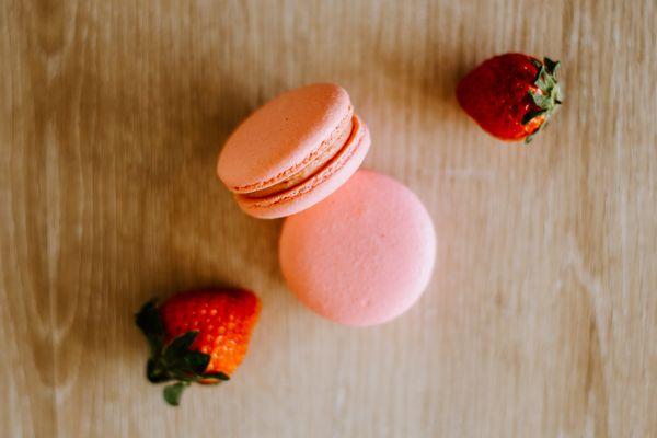 Strawberry Macarons