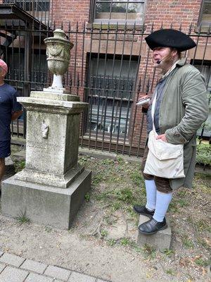 Jeremiah Poope at the Granary Burying Ground.