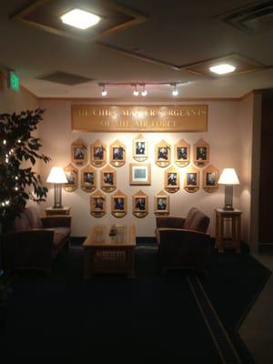 Wall honoring present and past Chief Master Sergeants of the Air Force.