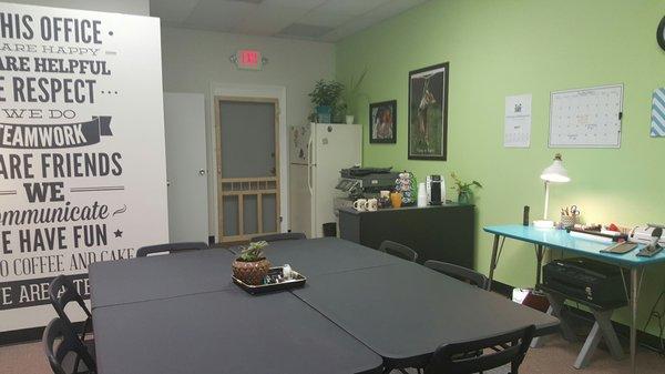 This workshop space also holds small group tutoring and SAT/ACT prep!