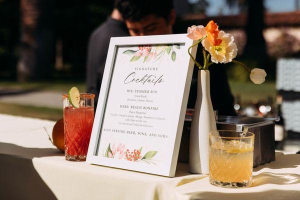 Signature cocktails. Photo by: Trevor & Elisebeth (@trevorandelisebeth)