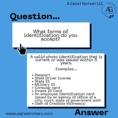 Make sure you have proper identification for your appointment!