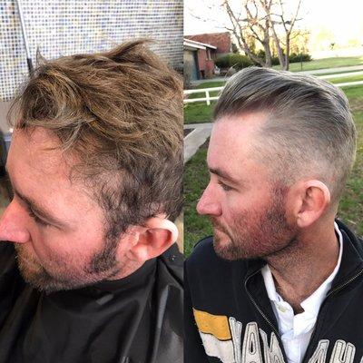 From natural to grey and a clean cut by: Morgan Goodwin