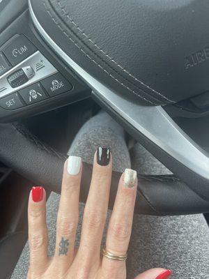 What I left gel nails with for 55 plus tip.