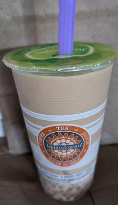 Milk Tea with Lychee Jelly