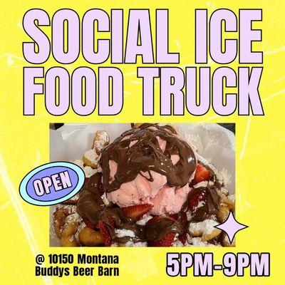 Food truck 
Funnel Cake 
Mangonadas 
Fried Oreos 
Fried Twinkies 
Pickle Pack 
& much much more