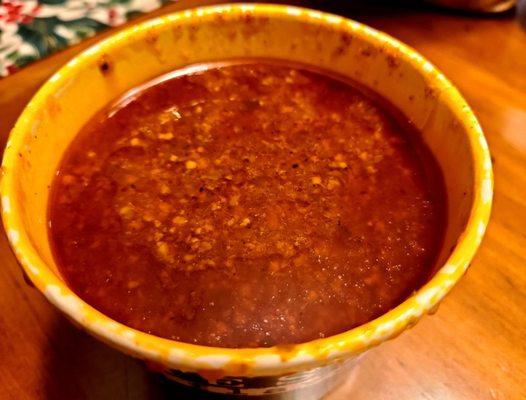 Lamb chili soup that came with the sampler