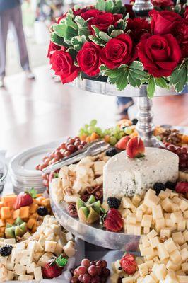 Cheese and fruit platter extraordinaire