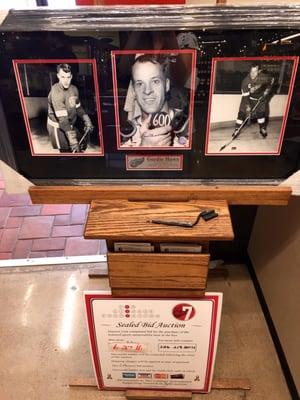 Sealed bid auction for this Gordie Howe display (Red Wings 1946-1971)