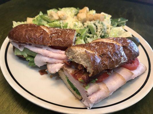 Uptown Turkey Avocado on pretzel bread