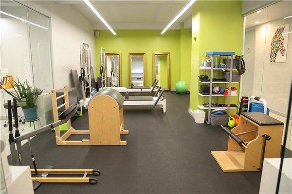 Pilates apparatus equipment for one-on-one treatment with our physical therapists (trained under Polestar Pilates)