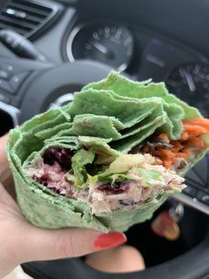 My chicken salad wrap doesn't make it past the car ride.