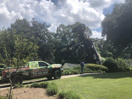 Work trucks, tree service