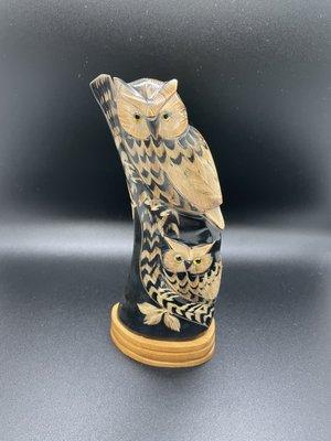 Beautiful owl carving