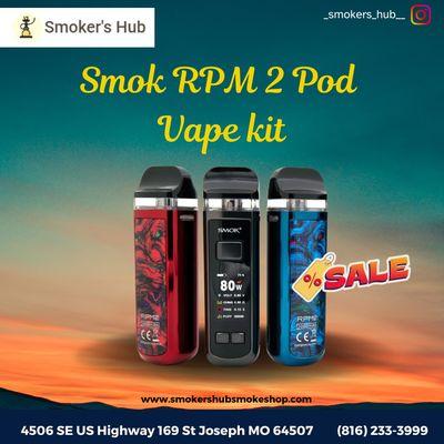 Smoker's Hub in St. Joseph, MO, is excited to offer the Smok RPM 2 Pod Vape Kit.