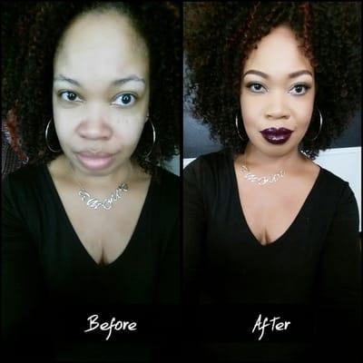 My Before and After..Valentine Vamp look