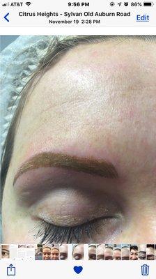 Microblading  Light brown color