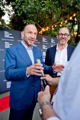 Edward Berger and Ralph Fiennes from the movie "Conclave" c/o the Mill Valley Film Festival