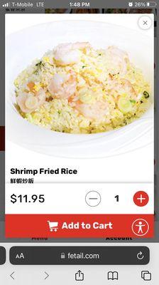 Shrimp fried rice