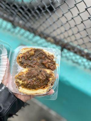 Curry Goat and Macpatty