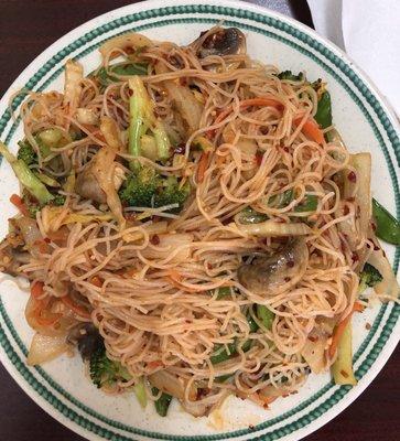 Vegetable Mei Fun noodles. Vegan friendly and amazing!