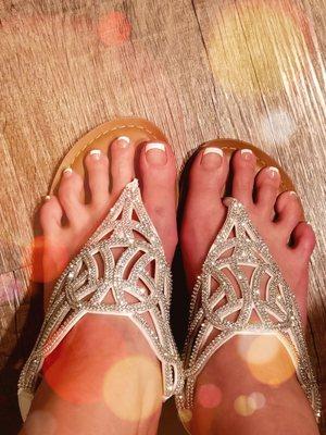 Sachse Pedicure colored french.