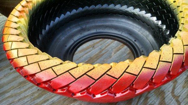 UpCycled Tire Planter, one of the many designs available