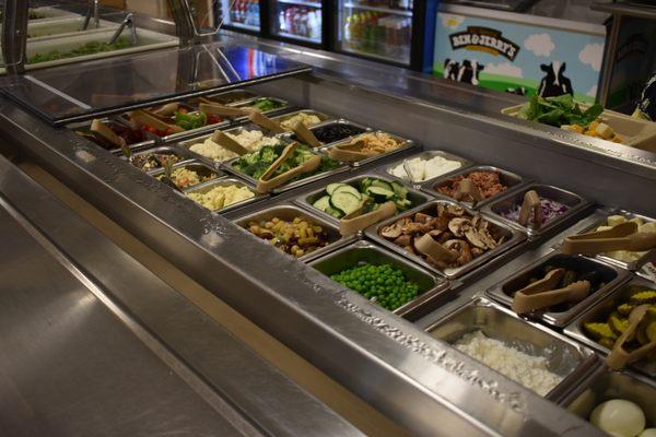 Fresh salad fixings every day