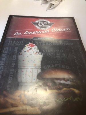 The front of the menu.