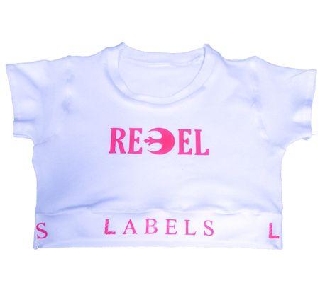 L A B E L S white crop top REBEL